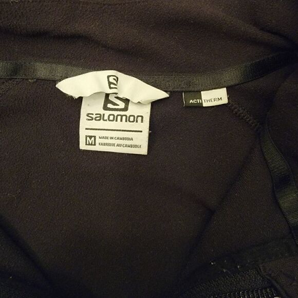 Salomon Actitherm Full Zip Black Lined Jacket Size medium - Picture 3 of 6